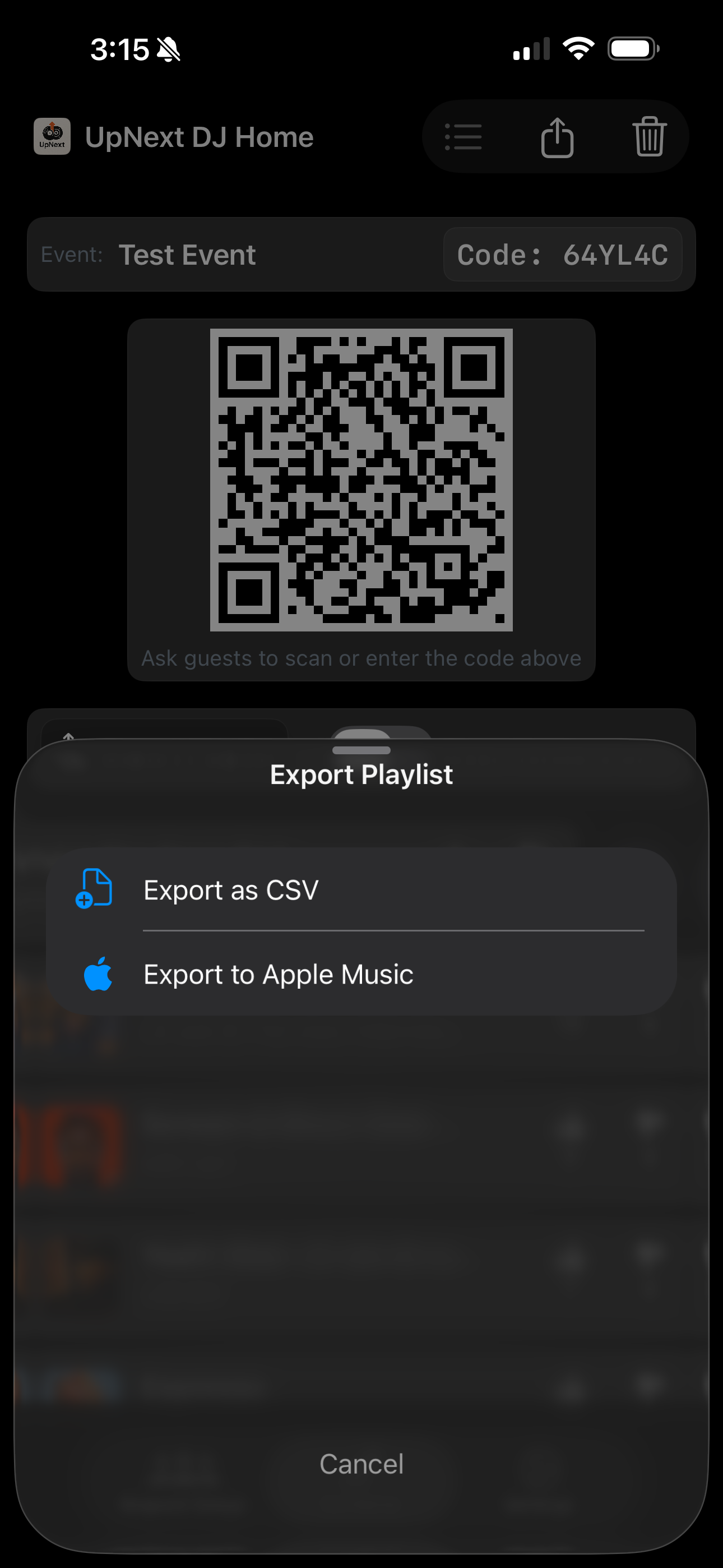 Export playlists